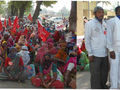 Demonstrations of Janandolan Sangharsh Samiti in Satana | सटाण्यात जनआंदोलन संघर्ष समितीची निदर्शने