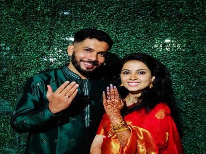 ti parat aaliye fame Nachiket Devasthali and tanvi kulkarni engagement | ‘ती परत आलीये’ सेटवर फुलली तन्वी-नचिकेतची प्रेमकहाणी, गुपचूप उरकला साखरपुडा