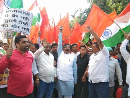 Triangular march in Chandrapur in support of CAA | सीएएच्या समर्थनासाठी चंद्रपुरात तिरंगा मोर्चा