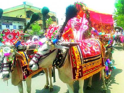 Wedding day | बैलबंडीवरून निघाली लग्नाची वरात