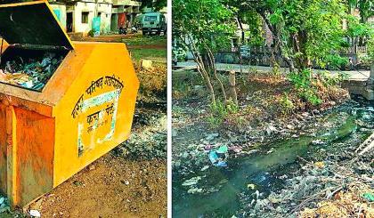 Even after the contract of 2 crores, the drains were tumbled | २ कोटीच्या कंत्राटानंतरही नाल्या तुंबलेल्याच