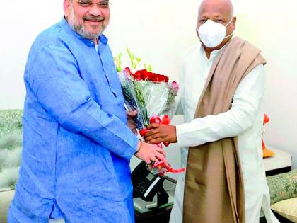 Gopaldas Agarwal paid a courtesy call on Amit Shah | गोपालदास अग्रवाल यांनी घेतली अमित शहा यांची सदिच्छा भेट