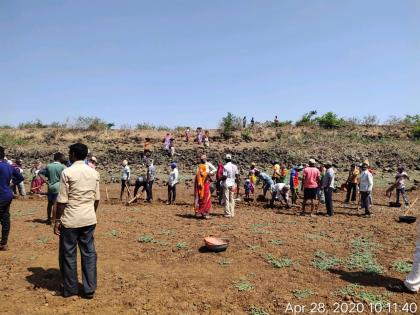  Commencement of MNREGA work | मनरेगाच्या कामाला सुरवात