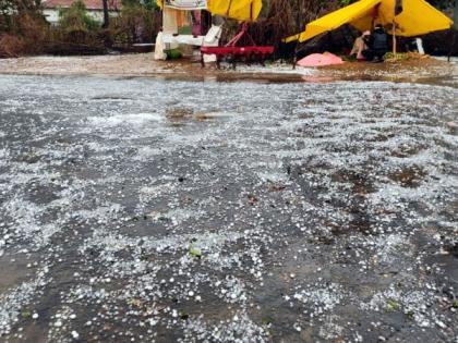 Hail with rain in Vidarbha on the second day also | विदर्भात दुसऱ्या दिवशीही पावसासह गारपीट