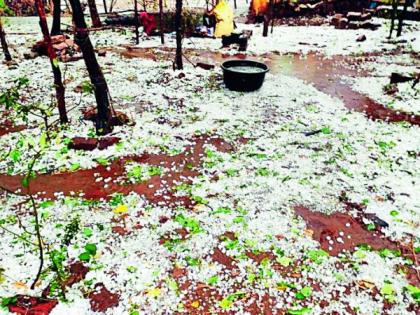 The next day, the hailstorm hit | दुसऱ्या दिवशीही गारपिटीचा तडाखा