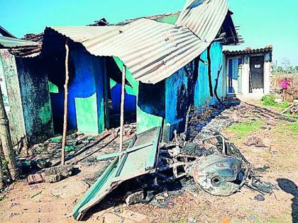 Trying to burn the stains alive by locking the house from the outside | घराला बाहेरून कुलूप लावून दाेघांना जिवंत जाळण्याचा प्रयत्न