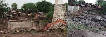 Work on the bridge has been stalled for three years | तीन वर्षापासून पुलाचे काम रखडले Work on the bridge has been stalled for three years | तीन वर्षापासून पुलाचे काम रखडले