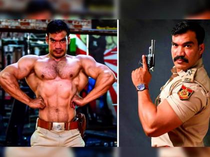 Tihar jail Delhi ACP jailer Deepak Sharma fitness body building and body measurement | तिहार जेलच्या जेलरची बॉडी बघून कैद्यांचा उडतो थरकाप, १९ चे बायसेप्स तर ४८ इंच आहे छाती...