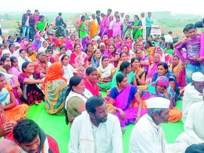 निम्न पेढी प्रकल्पबाधितांनी रोखले धरणाचे बांधकाम!