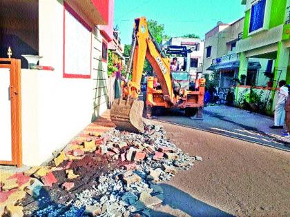  Encroachment lane rocks | अतिक्रमित ओटे जमीनदोस्त