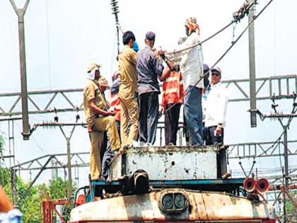 After the Pentagram crash, the Central Railway Administration will construct a pedestrian crossroads security nets | पेंटाग्राफ दुर्घटनेनंतर मध्य रेल्वे प्रशासन पादचारी पुलालगत उभारणार सुरक्षा जाळी