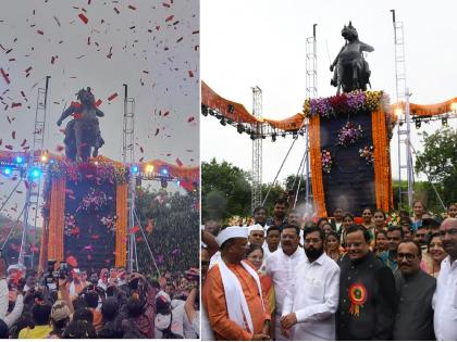 'Recruitment of 75 thousand posts in the state'; Announcement of the Chief Minister Eknath Shinde on the occasion of unveiling the statue of Shivaji Maharaj at Dr. babasaheb Ambedkar Marathawada University Aurangabad | '७५ हजार पदांची भरती होणार'; शिवाजी महाराजांच्या पुतळा अनावरणप्रसंगी मुख्यमंत्र्यांची घोषणा