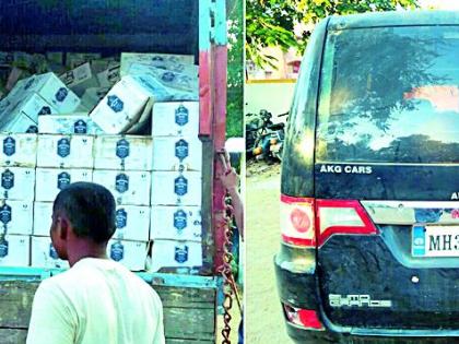 31 lakh 14 thousand liquor seized with two vehicles | दोन वाहनांसह ३१ लाख १४ हजारांची दारू जप्त