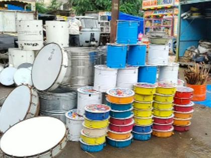 Drum cards have not been sold this year | ढोल ताशांची विक्री यंदा झालीच नाही Drum cards have not been sold this year | ढोल ताशांची विक्री यंदा झालीच नाही