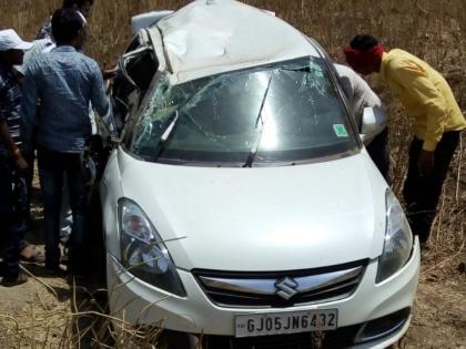 A mourning in the wedding ceremony at Bahutay: One person killed after car hit | बाहुटे येथे लग्न सोहळ््यात शोककळा : कार उलटून एक जण ठार