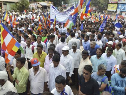 Ambedkarist organizations rally in Ratnagiri, conversion of Morcha public meeting | रत्नागिरीत आंबेडकरवादी संघटनांचा मोर्चा, मोर्चाचे जाहीर सभेत रूपांतर