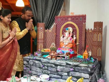 Ganpati Festival - Ganpati Bappa Morya's triumph in London, welcome to mind | Ganpati Festival - लंडनमध्ये घुमला गणपती बाप्पा मोरयाचा जयघोष, दिमाखात स्वागत