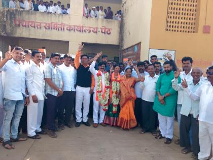  Shiv Sena's Vilas Albaad as Chairman of Peth Panchayat Committee | पेठ पंचायत समिती सभापतीपदी शिवसेनेचे विलास अलबाड