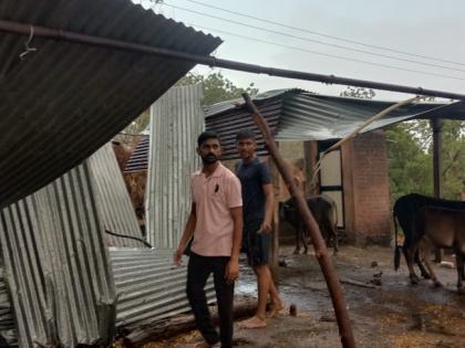 Continuous morning, damage in many places | पहाटे संततधार, अनेक ठिकाणी नुकसान