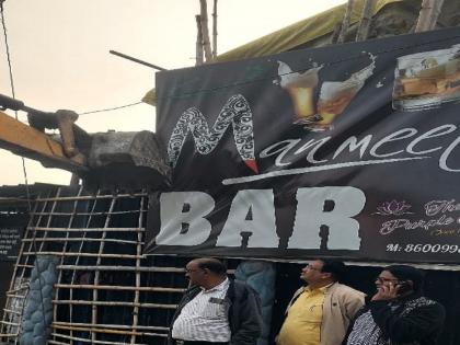 Illegal construction of lawn and beer bar demolished, NASUP action | लॉन व बिअरबारचे अवैध बांधकाम तोडले, नासुप्रची कारवाई