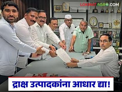 द्राक्ष उत्पादकांसाठी सबसीडीवर क्रॉप कव्हर आणि पीककर्ज माफी द्या; राज्य द्राक्ष बागायतदार संघाचे विभागीय महसूल आयुक्तांना निवेदन