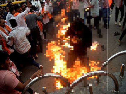 VHP people got burnt while agitating in nagpur | विहिंपचे आंदोलनात संतापासोबतच पेट्रोलचादेखील भडका, कार्यकर्त्यांना बसले चटके