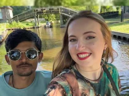 A girl from the Netherlands and a local boy got married in Fateharpur, Uttar Pradesh | नेदरलँड्सहून आले 'वऱ्हाड'! परदेशी तरूणी आणि भारतीय तरूणाचं लग्न; पोलिसांचीही हजेरी