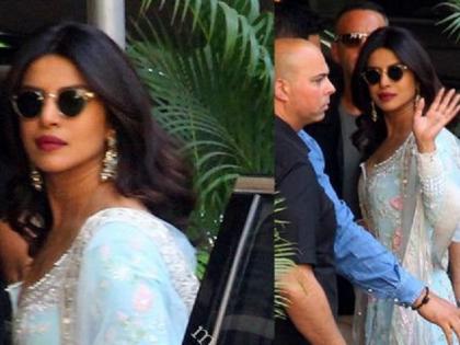 Priyanka Nick Wedding: NickYanka head to her old home to start the functions with a puja | Priyanka Nick Wedding: लग्नापूर्वी प्रियांकाच्या घरी गणेश पुजा, कुटुंबासह पोहोचला निक !!