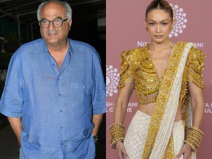 Netizens Troll Boney Kapoor Slammed For Holding Gigi Hadid's Waist While Posing At NMAC | Boney Kapoor: हे वागणं बरं नव्हं! गिगीसोबतचा बोनी कपूर यांचा फोटो पाहून नेटकरी भडकले, काय आहे भानगड