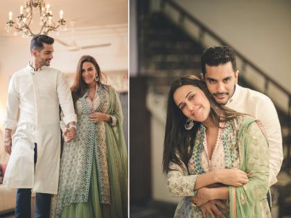 अभिनेत्री नेहा धुपिया व अभिनेता अंगद बेदी गणेश चतुर्थीला दिसले ह्या अंदाजात