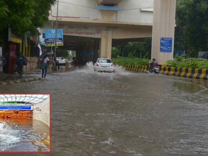 heavy rainfall In Nagpur with Lightning Strikes | नागपूरला पावसाने धो-धो धुतले; पूल-रस्ते पाण्याखाली, वाहतूक विस्कळीत