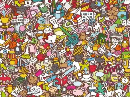 Optical Illusion : Try to find out french fries hidden between lots of food toys and tools | फोटोतील वेगवेगळ्या गोष्टींमध्ये शोधायचं आहे 'फ्रेंच फाइज', जीनिअस असाल तरच शोधाल!