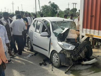 Three dead, six seriously injured in horrific accident in khandala shivara of Nagpur | खंडाळा शिवारात भीषण अपघात; तिघांचा मृत्यू, सहा गंभीर; मृतांमध्ये चिमुकल्यासह मुलीचा समावेश