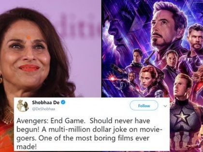 Shobhaa De Calls 'Avengers: Endgame' A 'Boring' Film, So People Trolled her | म्हणे, ‘अव्हेंजर्स एंडगेम’ सर्वात कंटाळवाणा चित्रपट! शोभा डे झाल्या ट्रोल!!