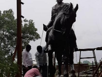 Equestrian statue of Shivaji Maharaj at Borkund | बोरकुंड येथे शिवाजी महाराजांचा अश्वारूढ पुतळा Equestrian statue of Shivaji Maharaj at Borkund | बोरकुंड येथे शिवाजी महाराजांचा अश्वारूढ पुतळा