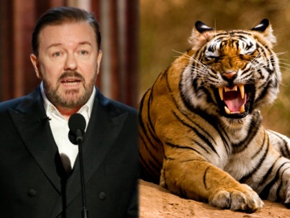 Ccomedian Ricky Gervais said that he wants to get feed by lions after his death | बडे दिलवाला! 'माझ्या मृत्यूनंतर मला वाघांसमोर खायला टाकाल', प्राण्यांवर 'या' अभिनेत्याचं इतकं आहे प्रेम...