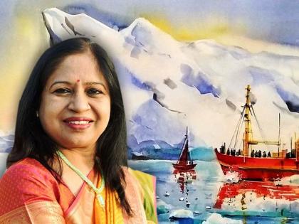 An exhibition of paintings by Dr, Maya Bhalerao, creating an illusion of Antarctica, scenic paintings will attract attention at the Nehru Center | अंटार्टिकाची रंगभ्रमंती घडवणारे भालेराव यांचे चित्र प्रदर्शन, नेहरू सेंटरमध्ये लक्ष वेधणार निसर्गरम्य चित्रे