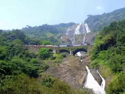   water level of Dudhsagar river, which quenches the thirst of Fonda taluka, has decreased  | फोंडा तालुक्याची तहान भागवणाऱ्या दूधसागर नदीची पाणी पातळी घटली 