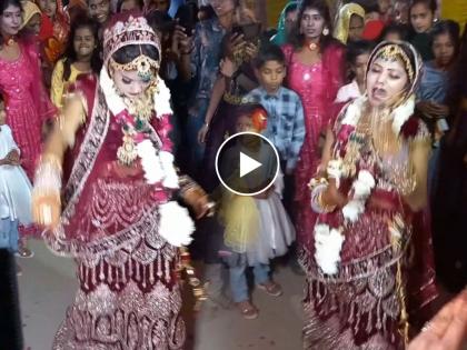 Viral Video : Bride dancing madly in wedding people shocked watch video | नवरीचा डान्स पाहून अवाक् झाले सगळे, म्हणाले - सरकारी नोकरीवाला भेटला वाटतं...