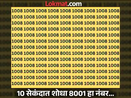 Optical illusion : Can you find hidden number in this photo 8001 | फोटोतील 8001 नंबर शोधा आणि जीनिअस ठरा, पण वेळ केवळ 10 सेकंद; बघा ट्राय करा