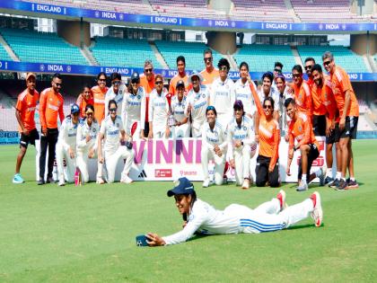 INDW vs ENGW Test Indian women's cricket team led by Harmanpreet Kaur defeated England by 347 runs  | INDW vs ENGW : ऐसी धाकड़ है...! भारताच्या 'नारी शक्ती'चा विजय; इंग्लंडचा ३४७ धावांनी पराभव