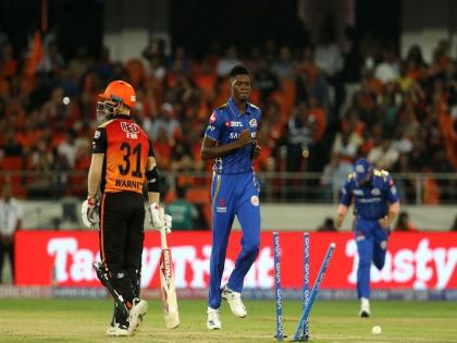 IPL 2019 : David Warner’s wicket wasn’ gave Joseph the most satisfaction, know why | IPL 2019 : डेव्हिड वॉर्नरपेक्षा 'या' खेळाडूची विकेट सुखावणारी, अल्झारी जोसेफची प्रतिक्रिया 