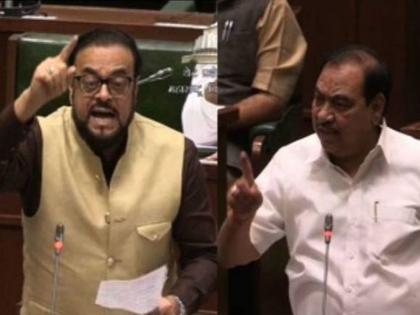 Maharashtra assembly session khadase abu azmi Vande Mataram | 'इस देश में रहना है, तो वंदे मातरम् कहना होगा', खडसेंचा अबू आझमींवर हल्लाबोल 