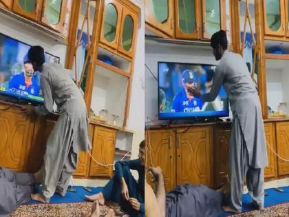 A fan from Afghanistan kissed Hardik Pandya after India won the match between India and Pakistan | Asia Cup 2022 Ind vs Pak Highlight:हार्दिकचा विदेशातही डंका! अफगाणिस्तानच्या फॅन्सने चक्क टीव्हीच्या स्क्रीनवरून पांड्याला केला किस