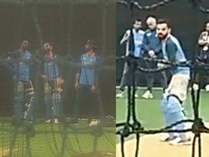 A video of Virat Kohli coaching KL Rahul before the match against Bangladesh is going viral | VIDEO: आता धावांचा दुष्काळ संपणार? सराव सत्रात विराट कोहलीने स्वतः केएल राहुलला दिले प्रशिक्षण 