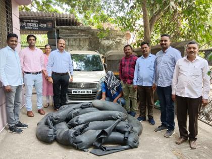 Hatbhatti liquor seized near Mumbra police station; Action of State Production Department | मुंब्रा पोलीस ठाण्यालगतच पकडली हातभट्टीची दारू; राज्य उत्पादन विभागाची कारवाई