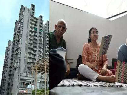 The tenant women does not vacate the flat despite the end of the contract, the elderly owner couple lives on the stairs in Noida; Police say they need a court order... | करार संपला तरी भाडेकरू फ्लॅट रिकामा करेना, वृद्ध मालक दाम्पत्य राहतेय पायऱ्यांवर; पोलीस म्हणतात कोर्टाचा आदेश हवा...