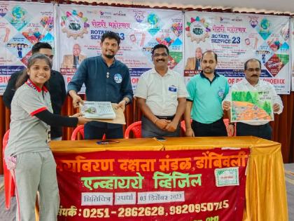 Many of child painters participated in the mural competition for cleanliness and environment in dombivali | स्वच्छता आणि पर्यावरणासाठी भित्तीचित्र स्पर्धेला शेकडो बालचित्रकारांनी लावली हजेरी