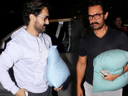 Here's why Aamir Khan is always spotted with a pillow while travelling | जिथे जाई, तिथे आमिर खानच्या हातात दिसे ‘उशी’, पण का?