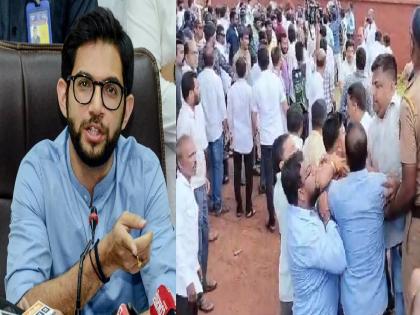 Did Devendra Fadnavis make this happen on his own? Aaditya Thackeray's question on Rajkot Fort clash | देवेंद्र फडणवीसांनी हे स्वतःहून घडवून आणलंय का? राजकोट किल्ल्यावरील राड्यावर आदित्य ठाकरेंचा सवाल